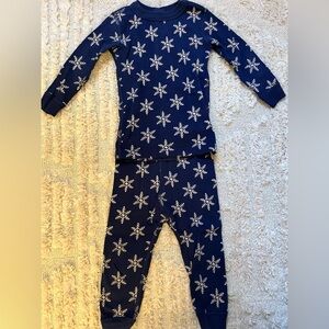 Hanna Andersson Navy Snowflake Pajamas